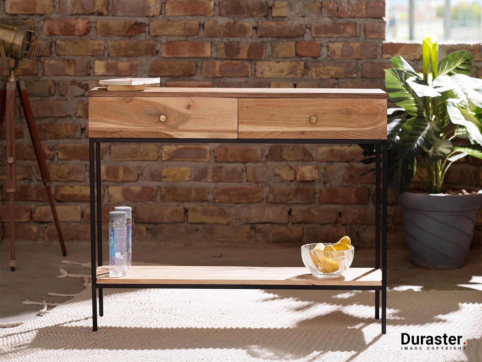 Dudi Furniture New York Acacia Wood Console Table