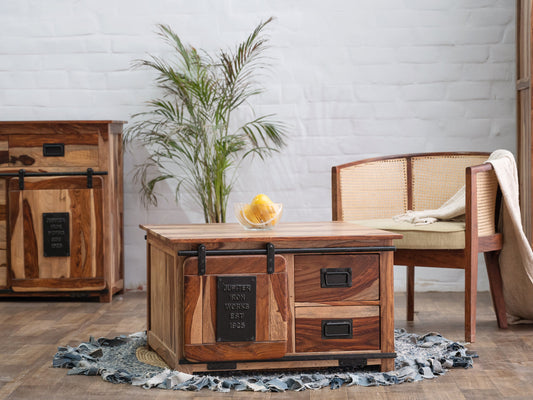 Dudi Furniture Locomo Wooden Coffee Table with Storage