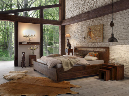 Dudi Furniture Nilay Modern Sheesham wood Storage bed