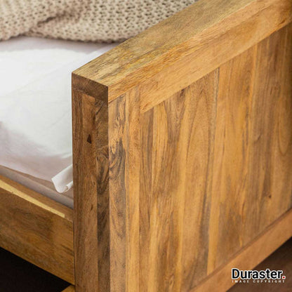Dudi Furniture Misa Mango Wood King Size Storage Bed