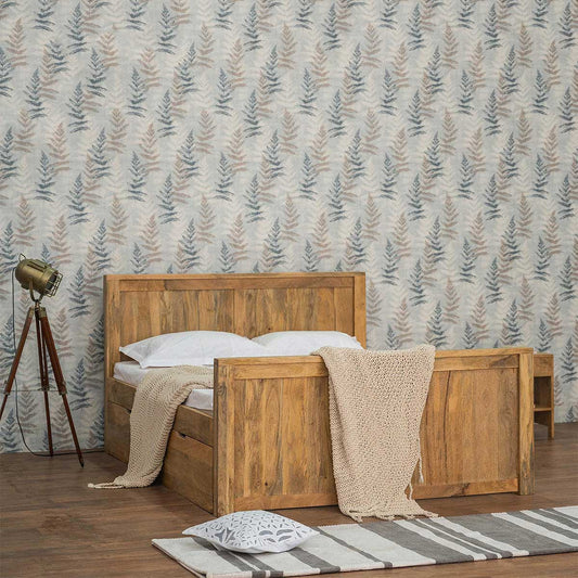 Dudi Furniture Misa Mango Wood King Size Storage Bed