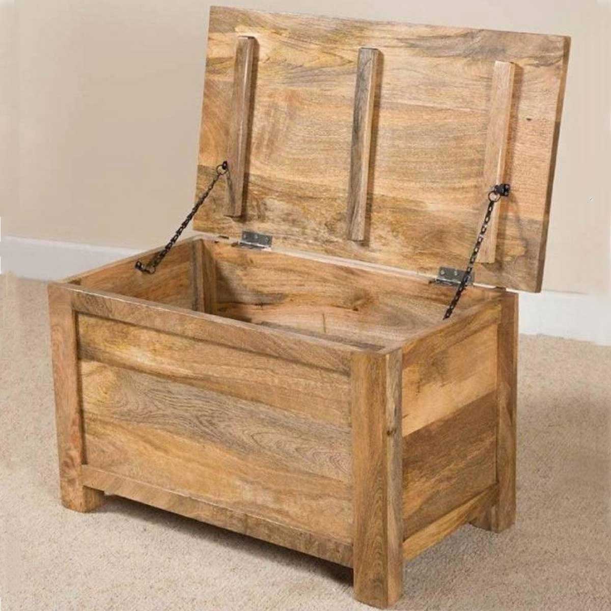 Dudi Furniture Misa Solid Mango wood Storage Trunk