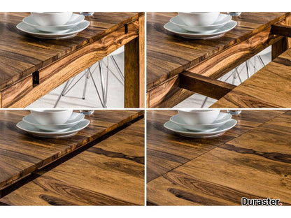 Dudi Furniture Rio Modern Sheesham Wood Extendable Dining Table