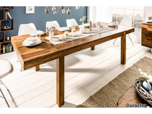 Dudi Furniture Rio Modern Sheesham Wood Extendable Dining Table