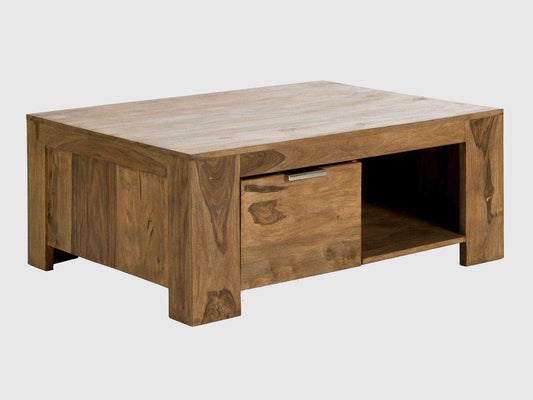 Dudi Furniture Nairobi Sheesham Wood Coffee Table with Drawer