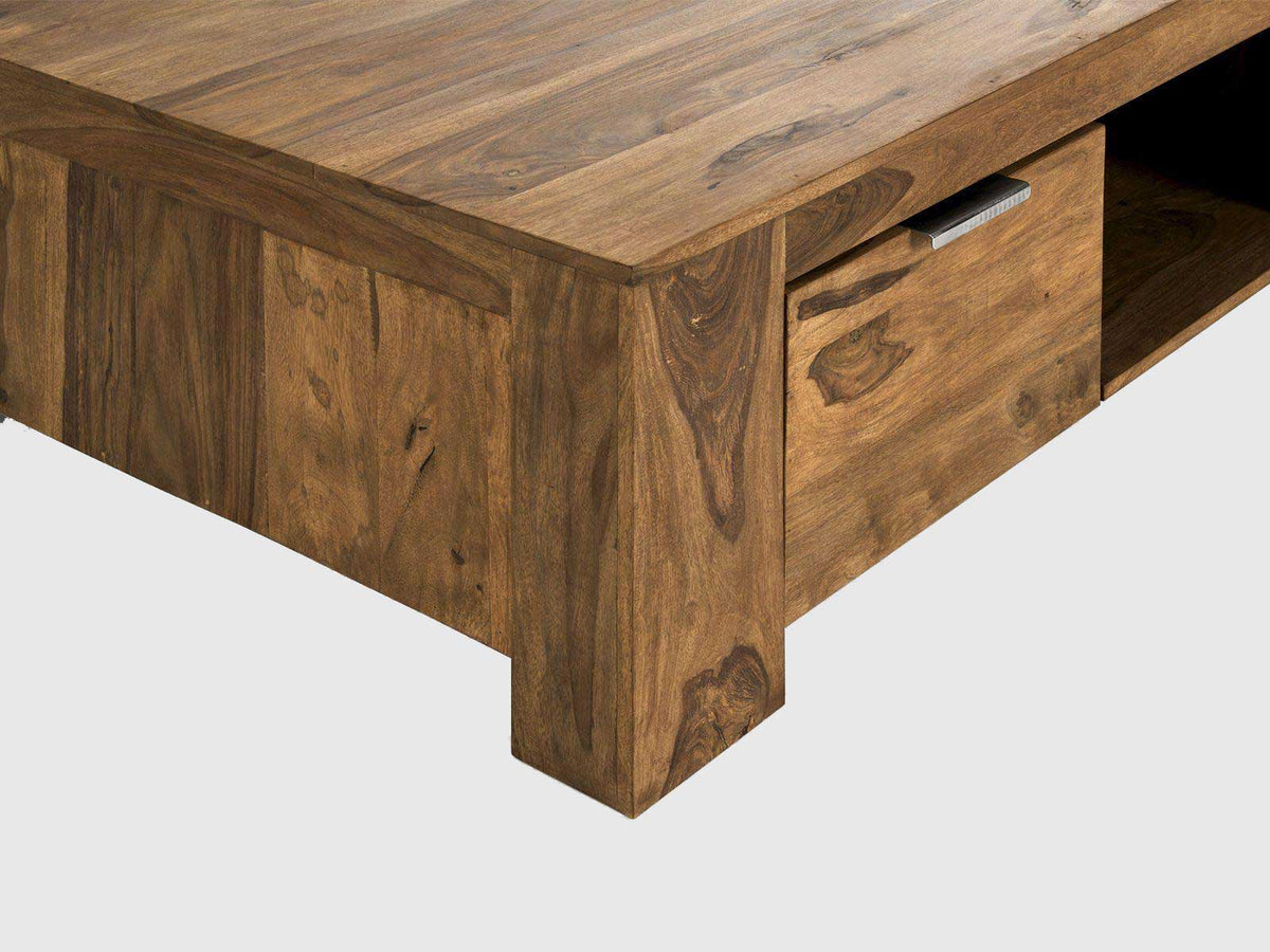 Dudi Furniture Nairobi Sheesham Wood Coffee Table with Drawer