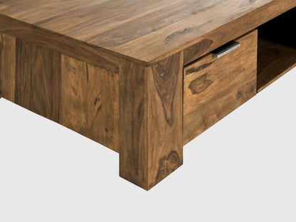 Dudi Furniture Nairobi Sheesham Wood Coffee Table with Drawer