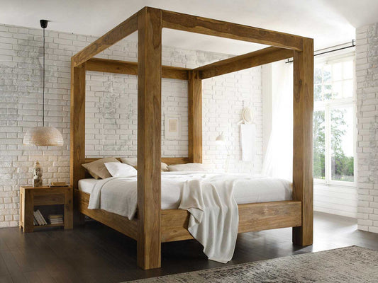 Dudi Furniture Nairobi Sheesham Wood Four-Poster Bed