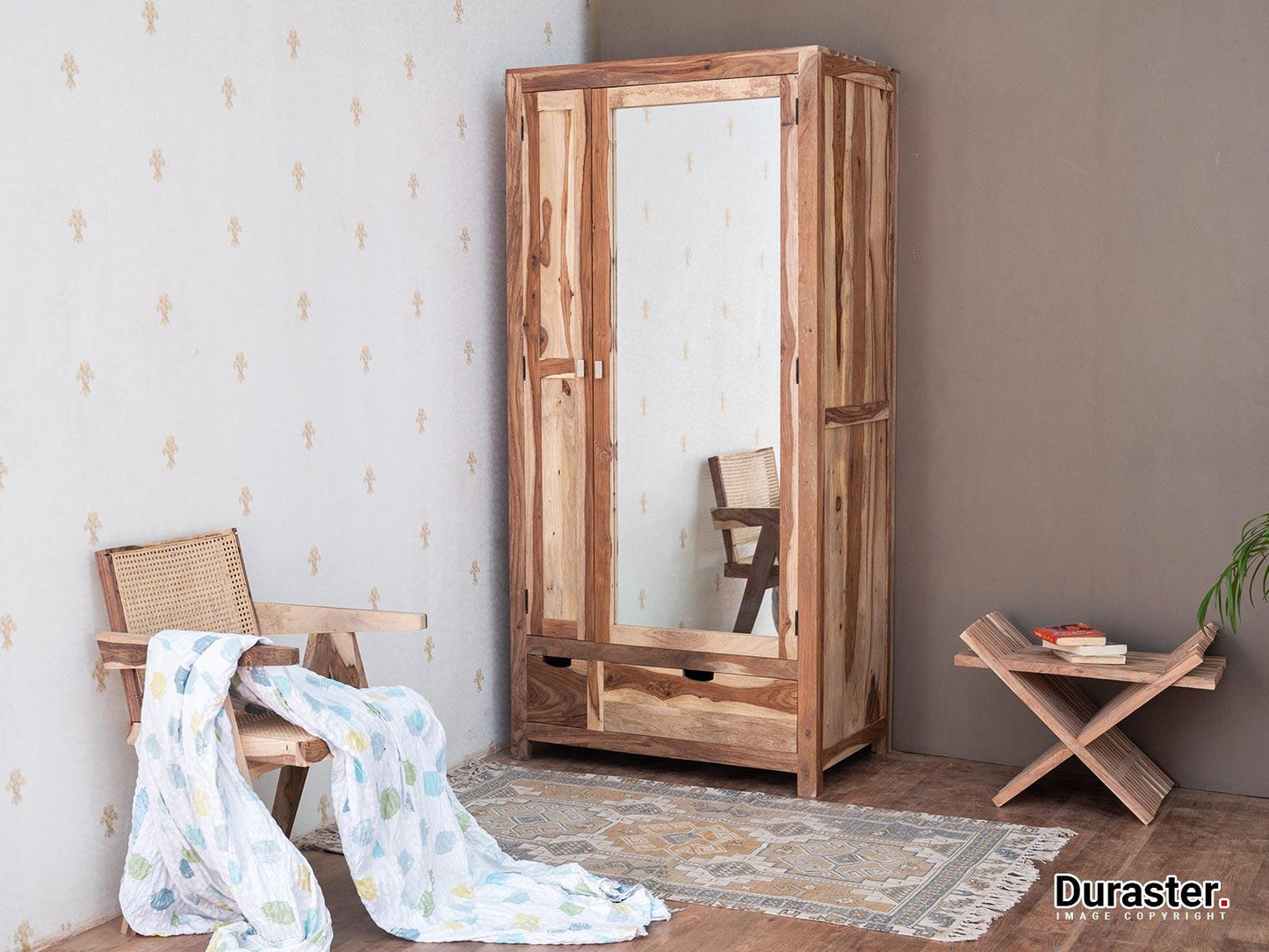 Dudi Furniture Nature Modern Wardrobe with Mirror