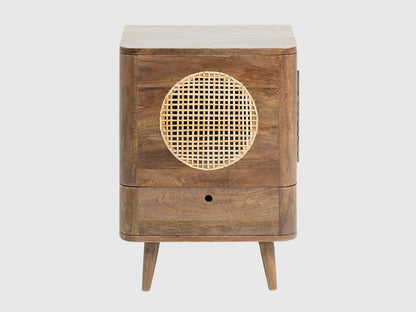 Dudi Furniture New York Wooden Bedside Table with Drawer