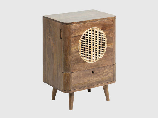 Dudi Furniture New York Wooden Bedside Table with Drawer