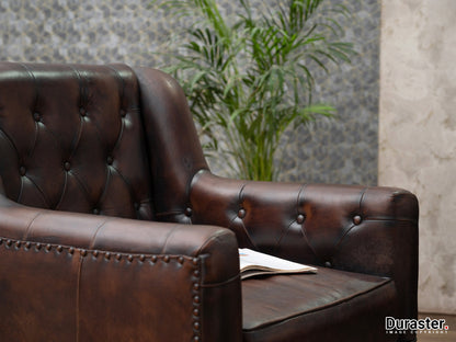 Dudi Furniture Chesterfield Colonial Brown One Seater Sofas