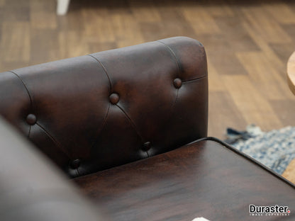 Dudi Furniture Chesterfield Colonial Brown Two Seater Sofa