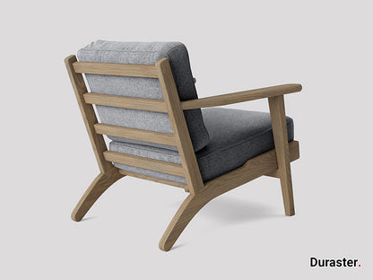 Dudi Furniture Elemantary Solid Wood Fabric Upholstered Chair