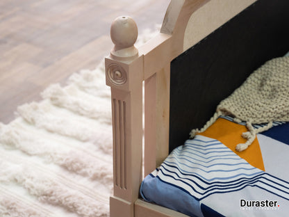 Dudi Furniture Novo Premium Sheesham Wood Upholstered Bed