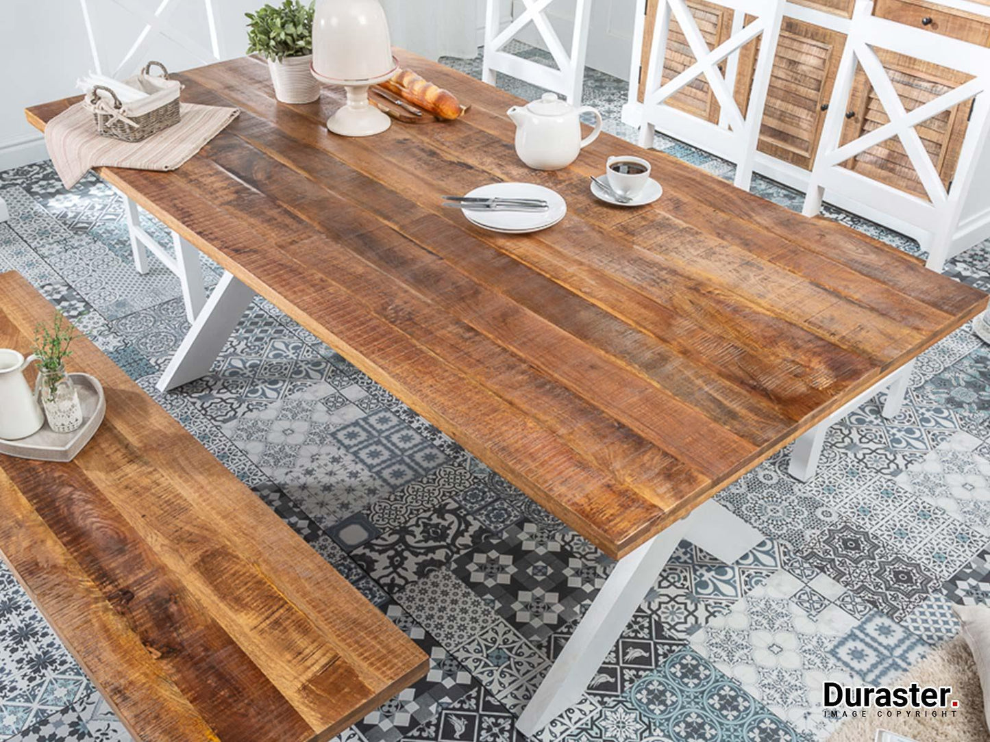 Dudi Furniture Novo Premium Solid Mango Wood Dining Set with Chairs