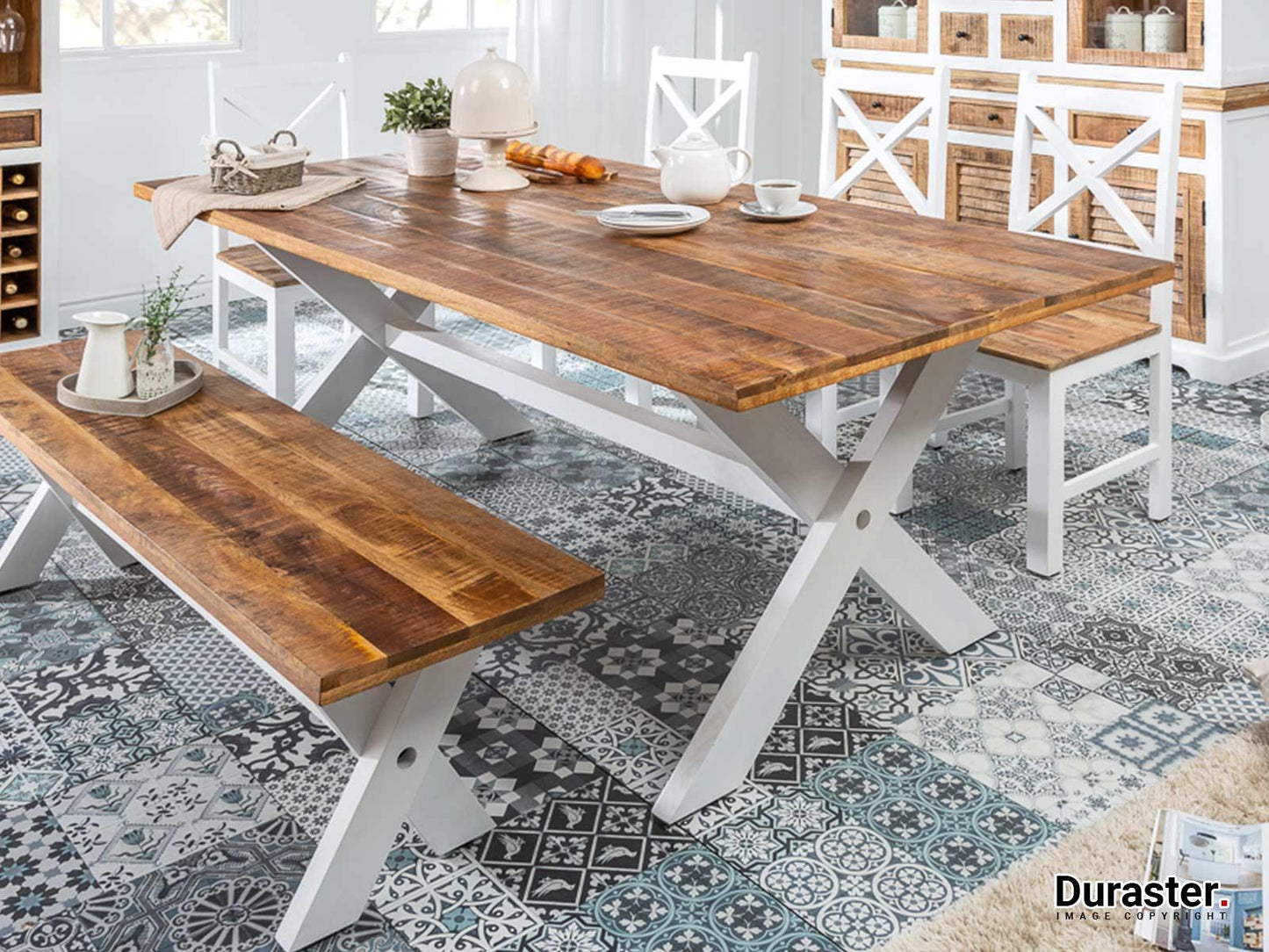 Dudi Furniture Novo Premium Solid Mango Wood Dining Set with Chairs