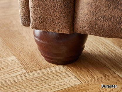 Dudi Furniture Chesterfield Vintage Brown Ottoman Left