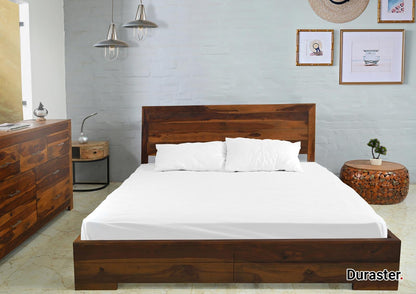 Dudi Furniture Raygoor Modern Sheesham Wood Queen Size Bed