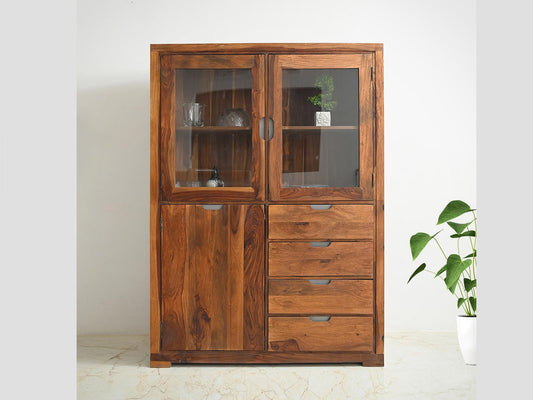 Dudi Furniture Raygoor Sheesham Wood Crockery Unit