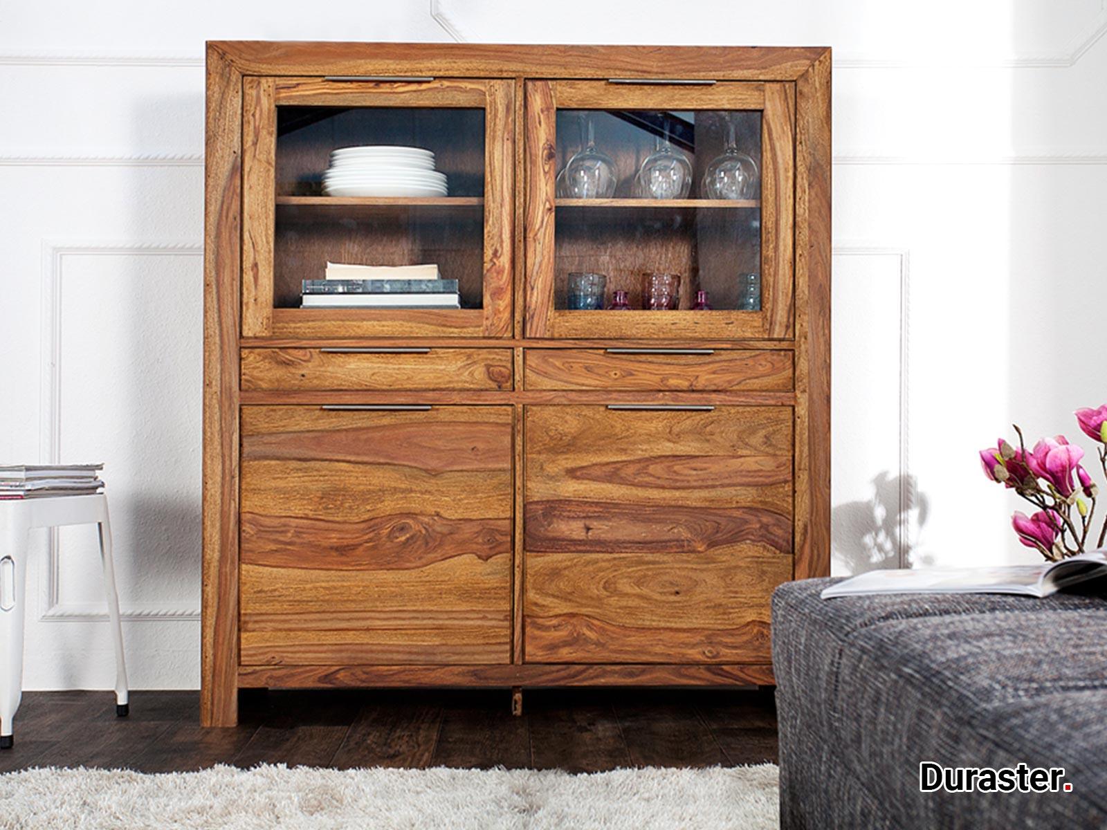 Dudi Furniture Rio Sheesham Wood Display Cabinet