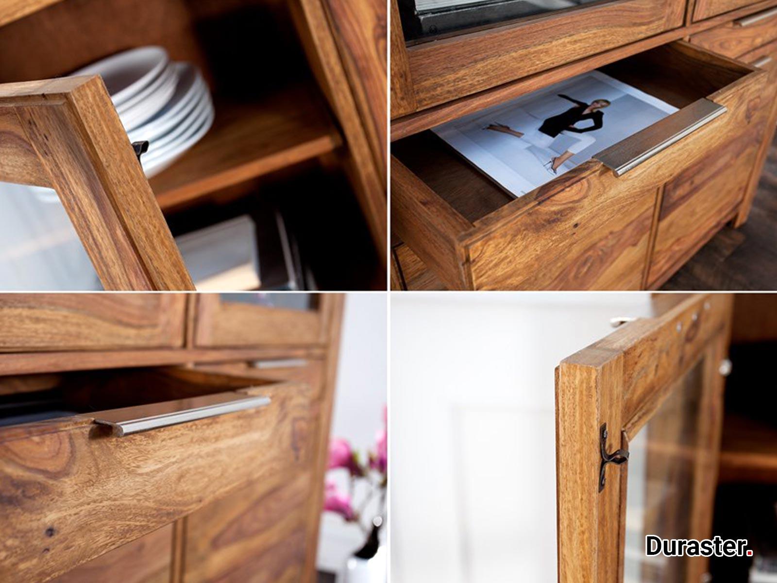Dudi Furniture Rio Sheesham Wood Display Cabinet