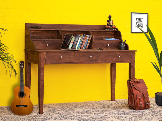 Dudi Furniture El Monte Acacia Wood Study Table
