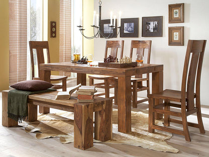 Dudi Furniture Vismit Solid Sheesham wood Dining Table