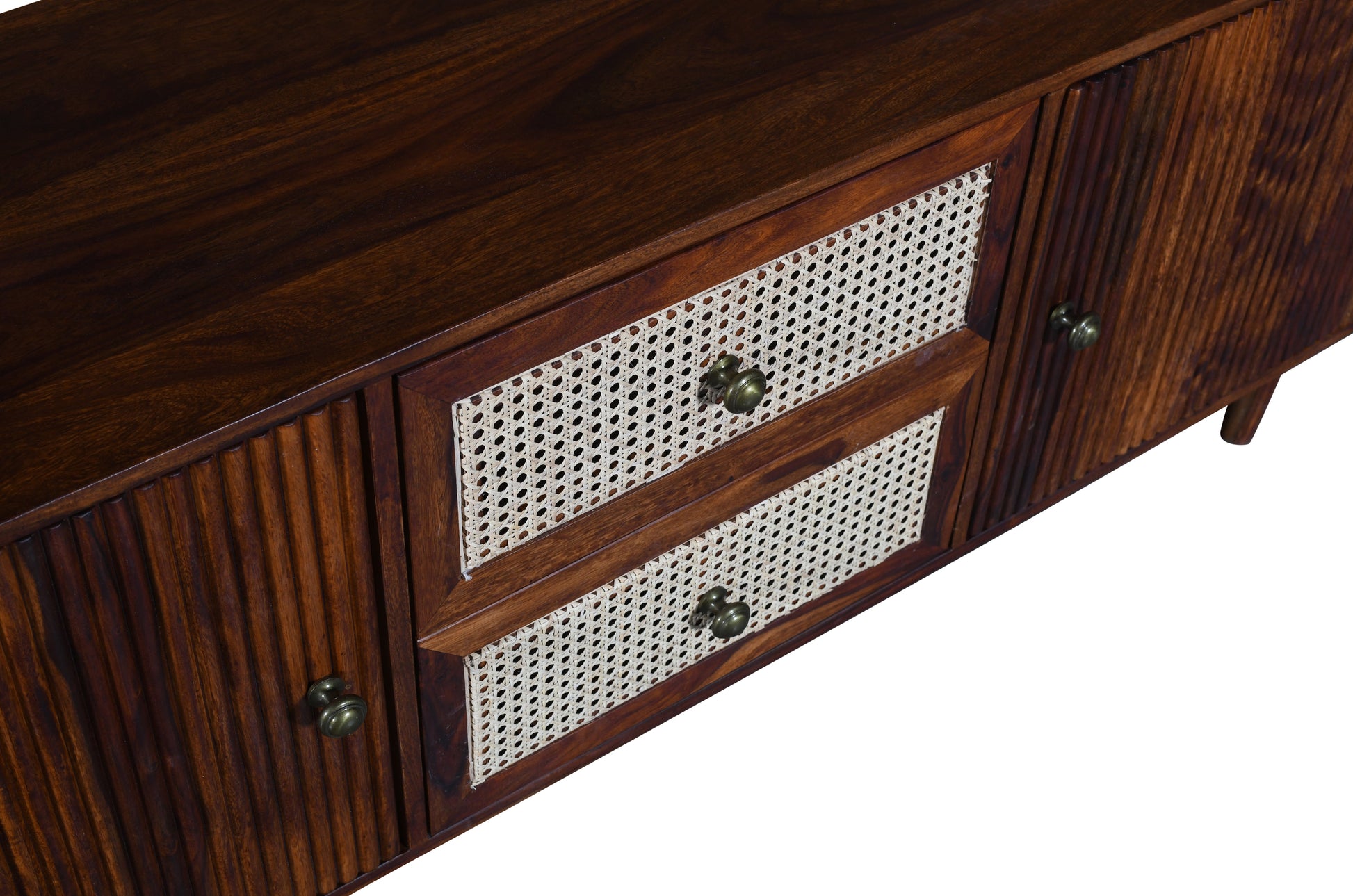 Dudi Furniture Vismit Solid Sheesham Wood TV Unit