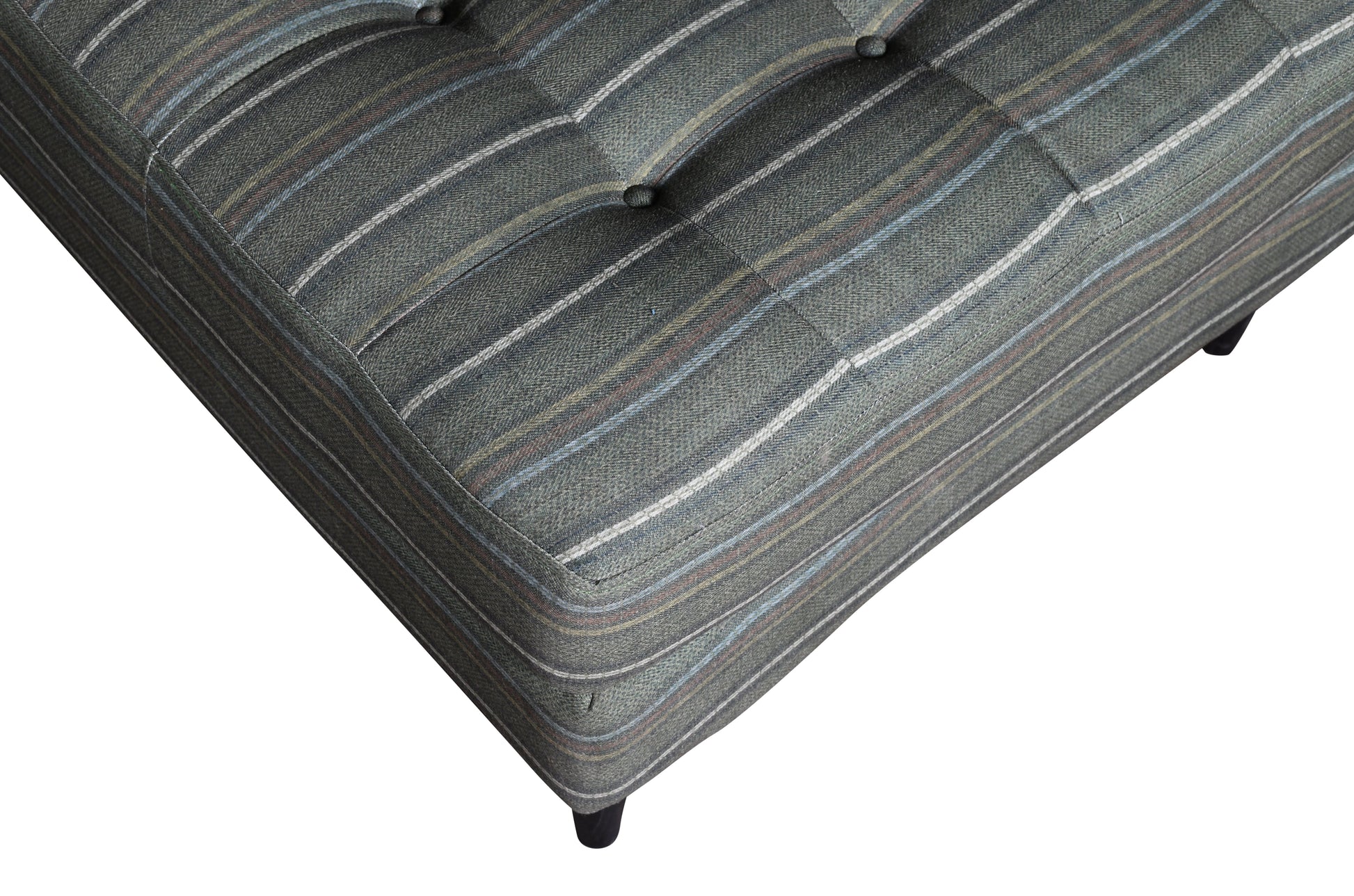Dudi Furniture Diana L-Shape Fabric Sofa Striped Grey