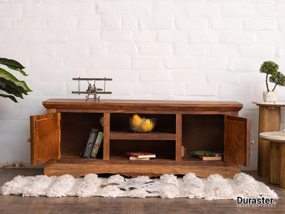 Dudi Furniture Terrazzo Sheesham Wood TV Unit