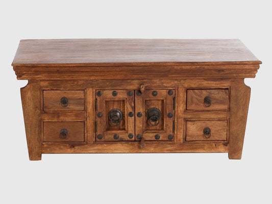 Dudi Furniture Torpedo Sheesham Wood Coffee Table with Storage