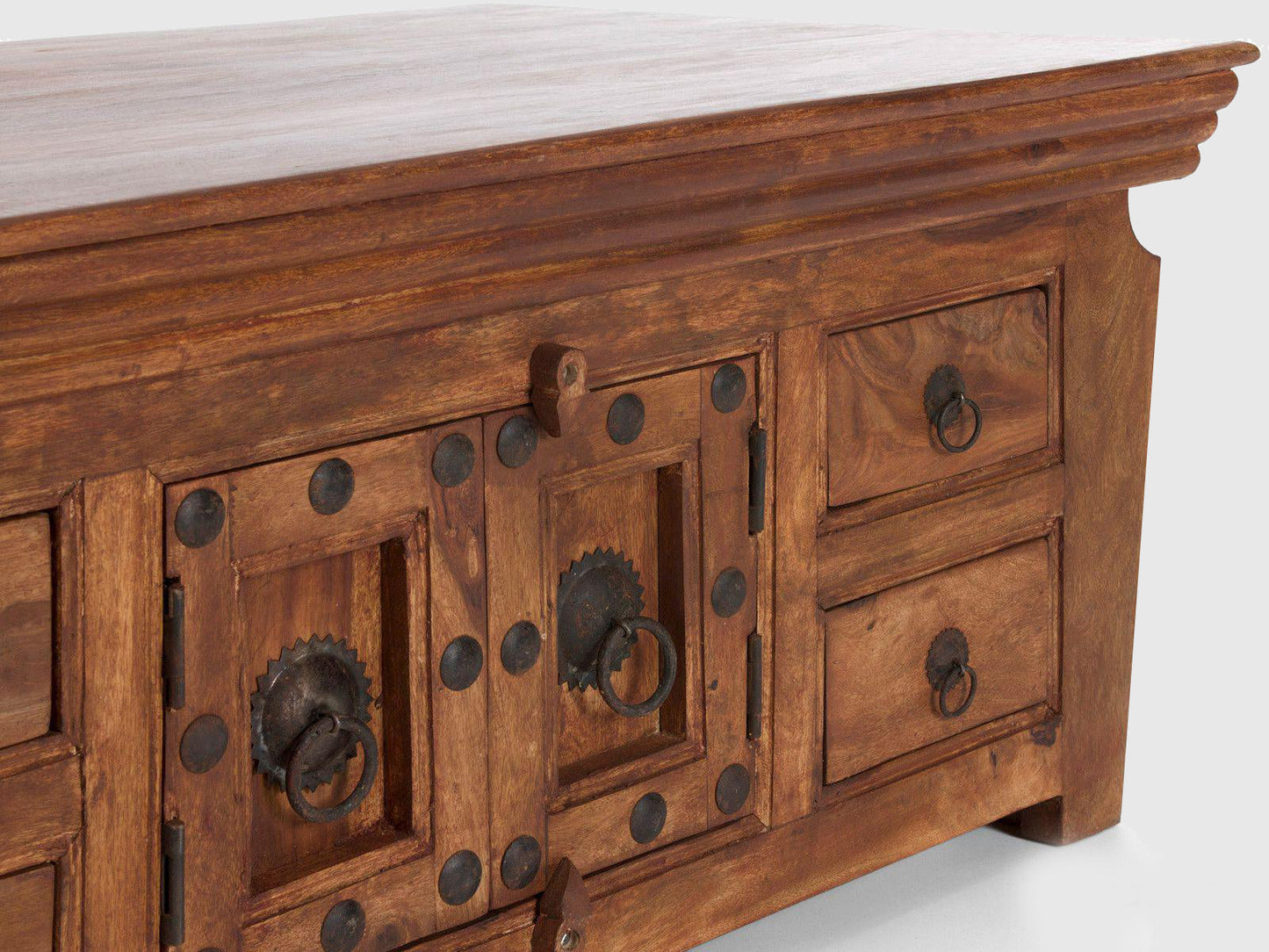 Dudi Furniture Torpedo Sheesham Wood Coffee Table with Storage