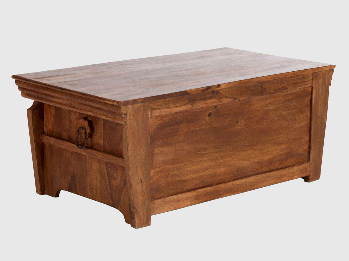 Dudi Furniture Torpedo Sheesham Wood Coffee Table with Storage