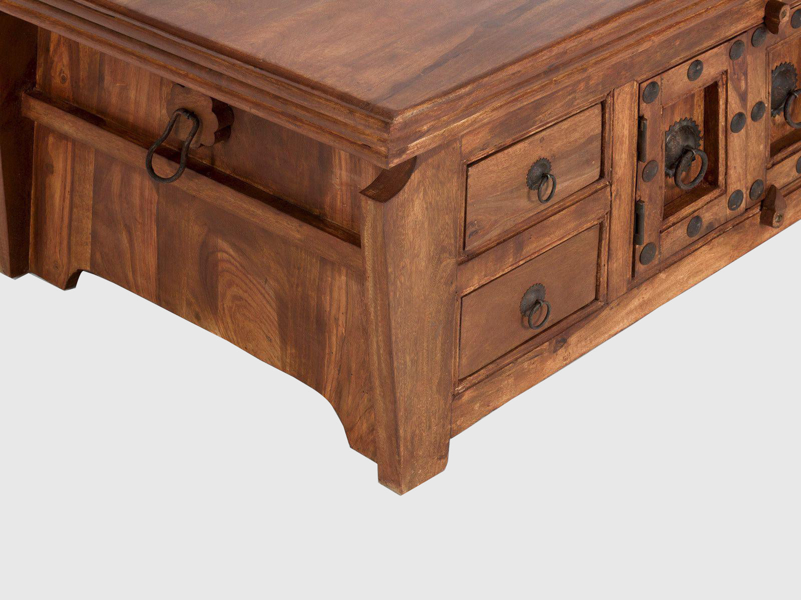 Dudi Furniture Torpedo Sheesham Wood Coffee Table with Storage