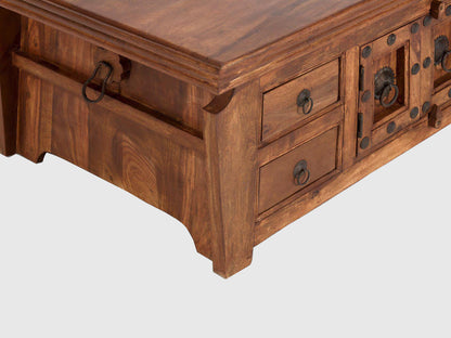 Dudi Furniture Torpedo Sheesham Wood Coffee Table with Storage