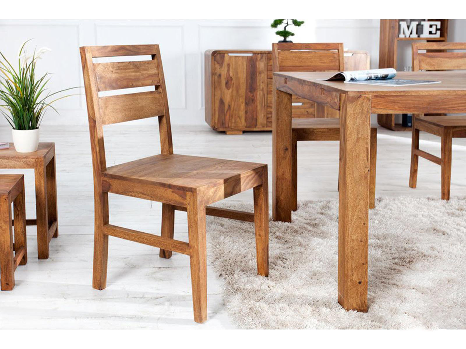 Dudi Furniture Rio Solid Sheesham wood Set of Two Chairs