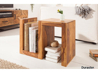 Dudi Furniture Torpedo Sheesham Wood Side Table