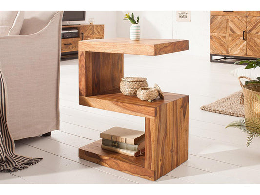 Dudi Furniture Torpedo Sheesham Wood Side Table