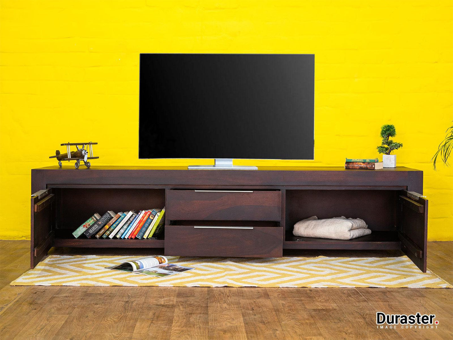 Dudi Furniture Tuscany Acacia Wood TV Unit