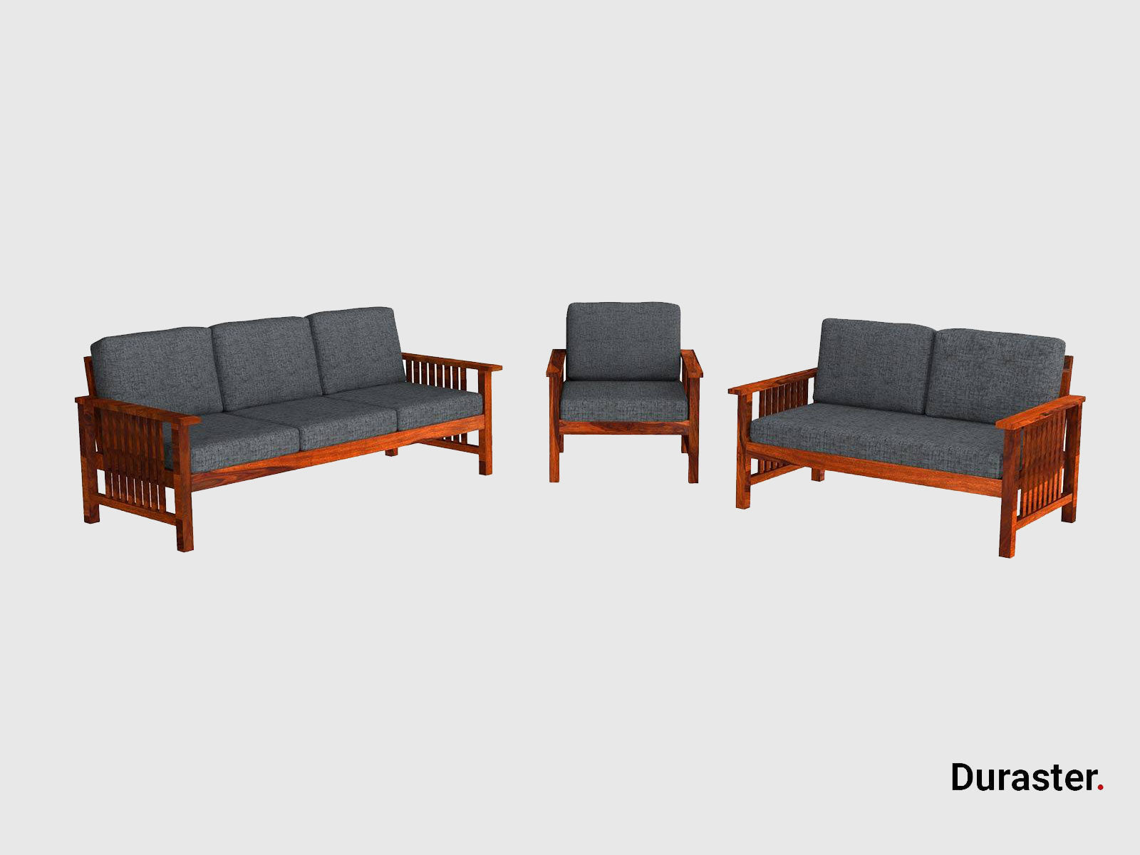 Dudi Furniture Ummed Modern Sheesham Wooden Sofa Set