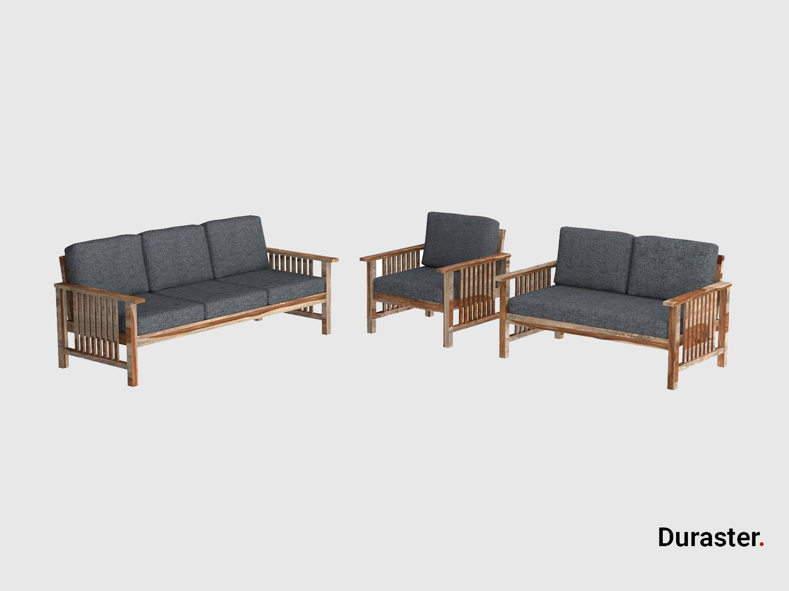 Dudi Furniture Ummed Modern Sheesham Wooden Sofa Set
