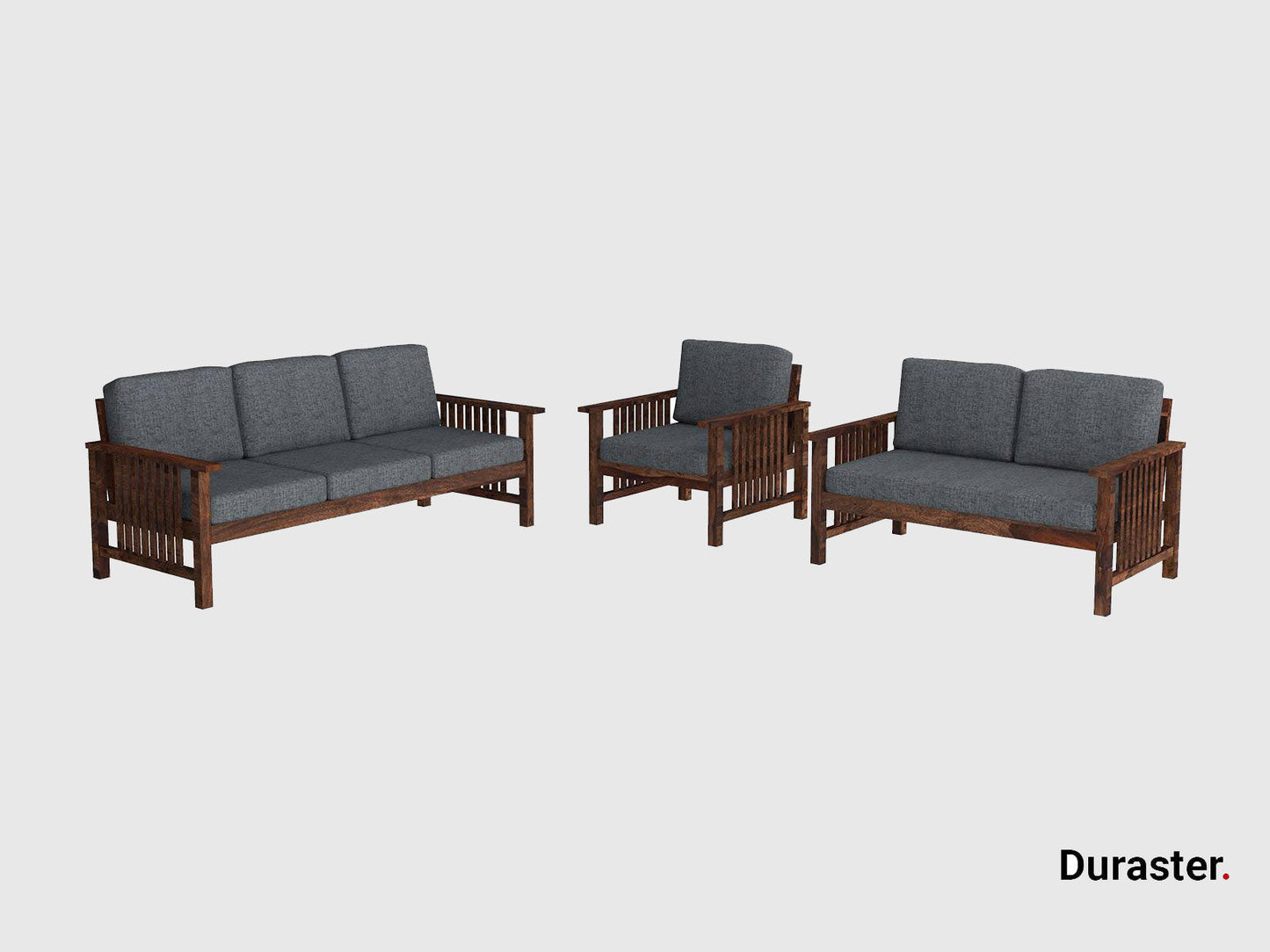 Dudi Furniture Ummed Modern Sheesham Wooden Sofa Set