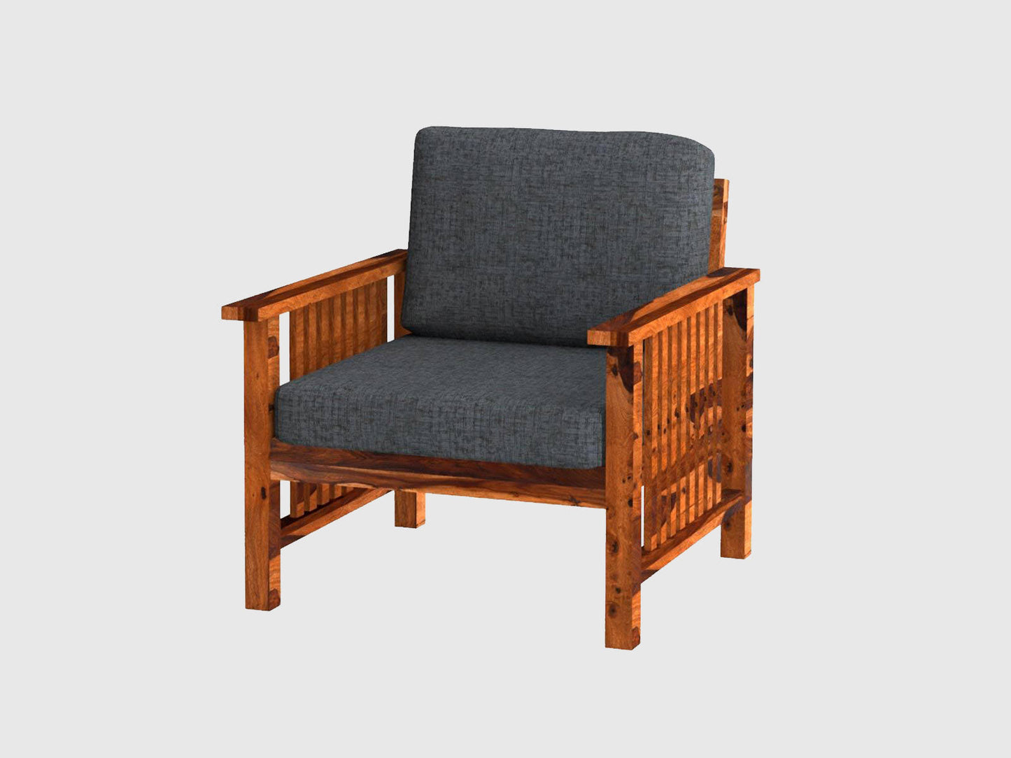 Dudi Furniture Ummed Modern Sheesham Wooden Sofa Set