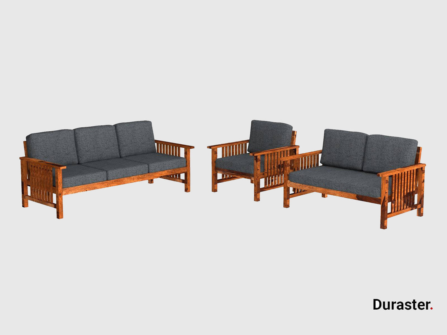 Dudi Furniture Ummed Modern Sheesham Wooden Sofa Set