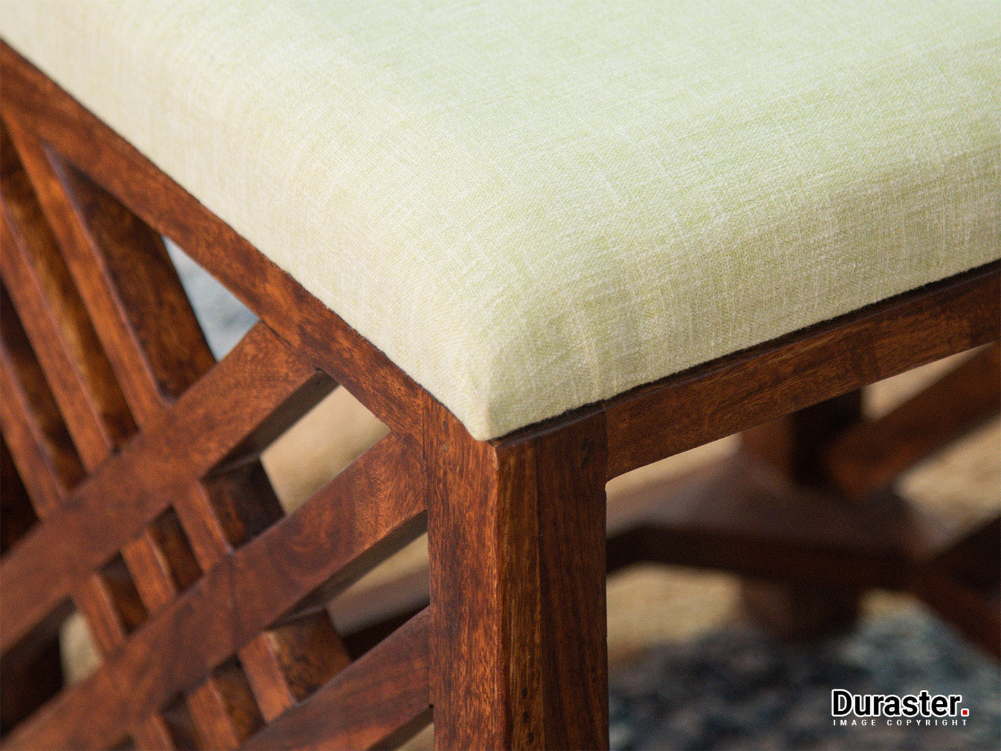 Dudi Furniture Ummed Solid Sheesham Wood Footrest Stool/Sitting Stool