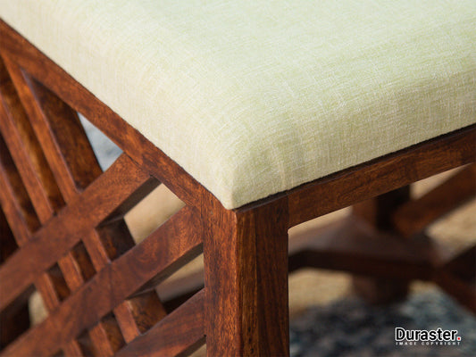 Dudi Furniture Ummed Solid Sheesham Wood Footrest Stool/Sitting Stool