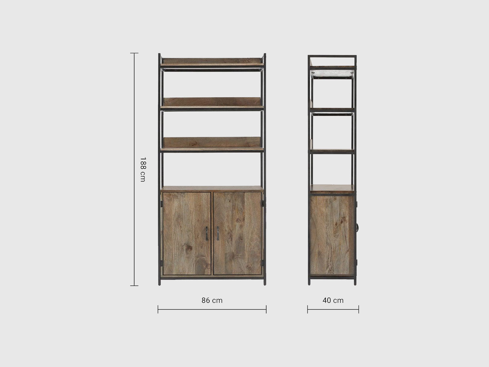 Dudi Furniture Verge Wooden Bookshelf