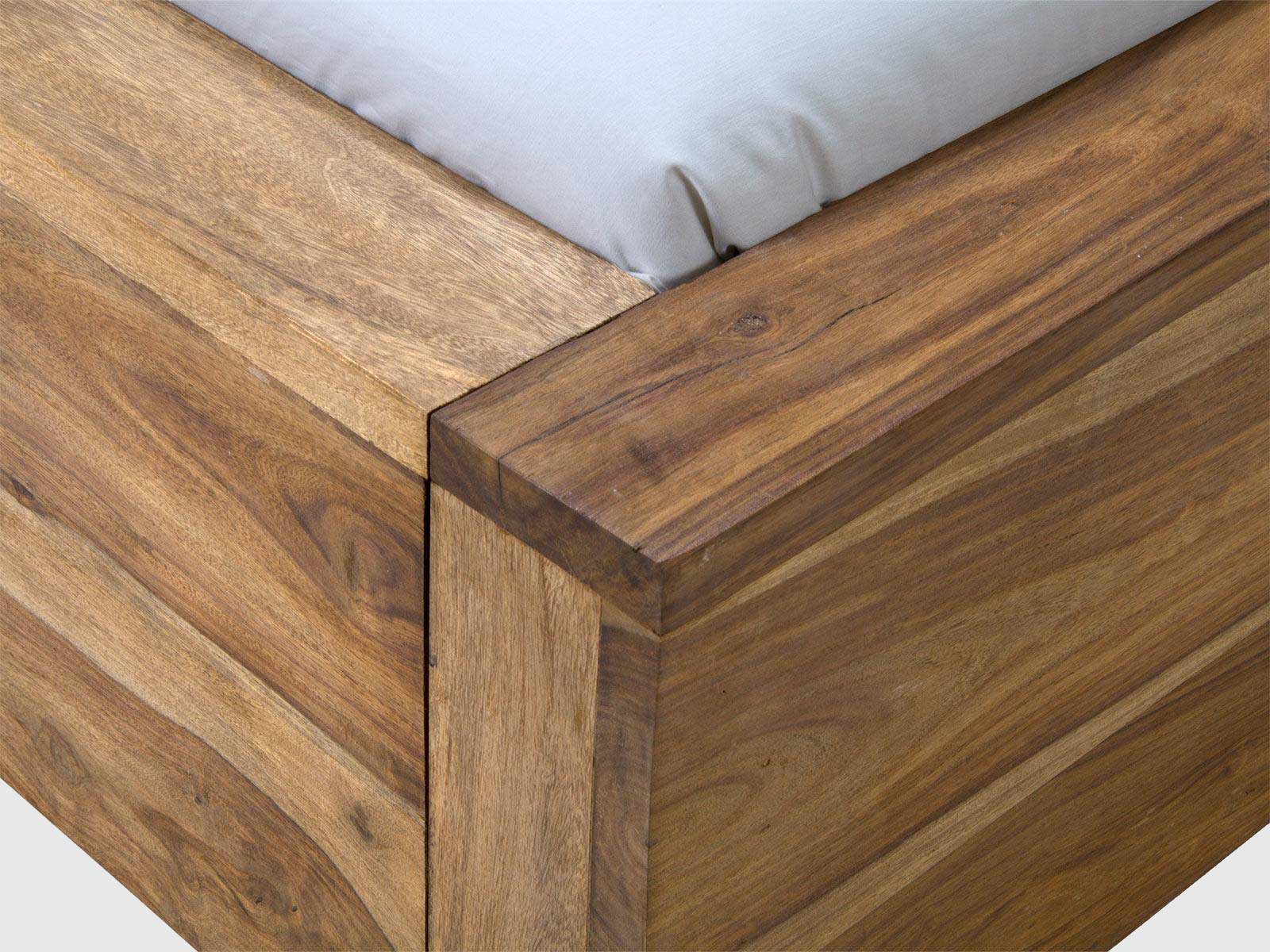 Dudi Furniture Vismit Modern Sheesham wood Storage King Size Bed
