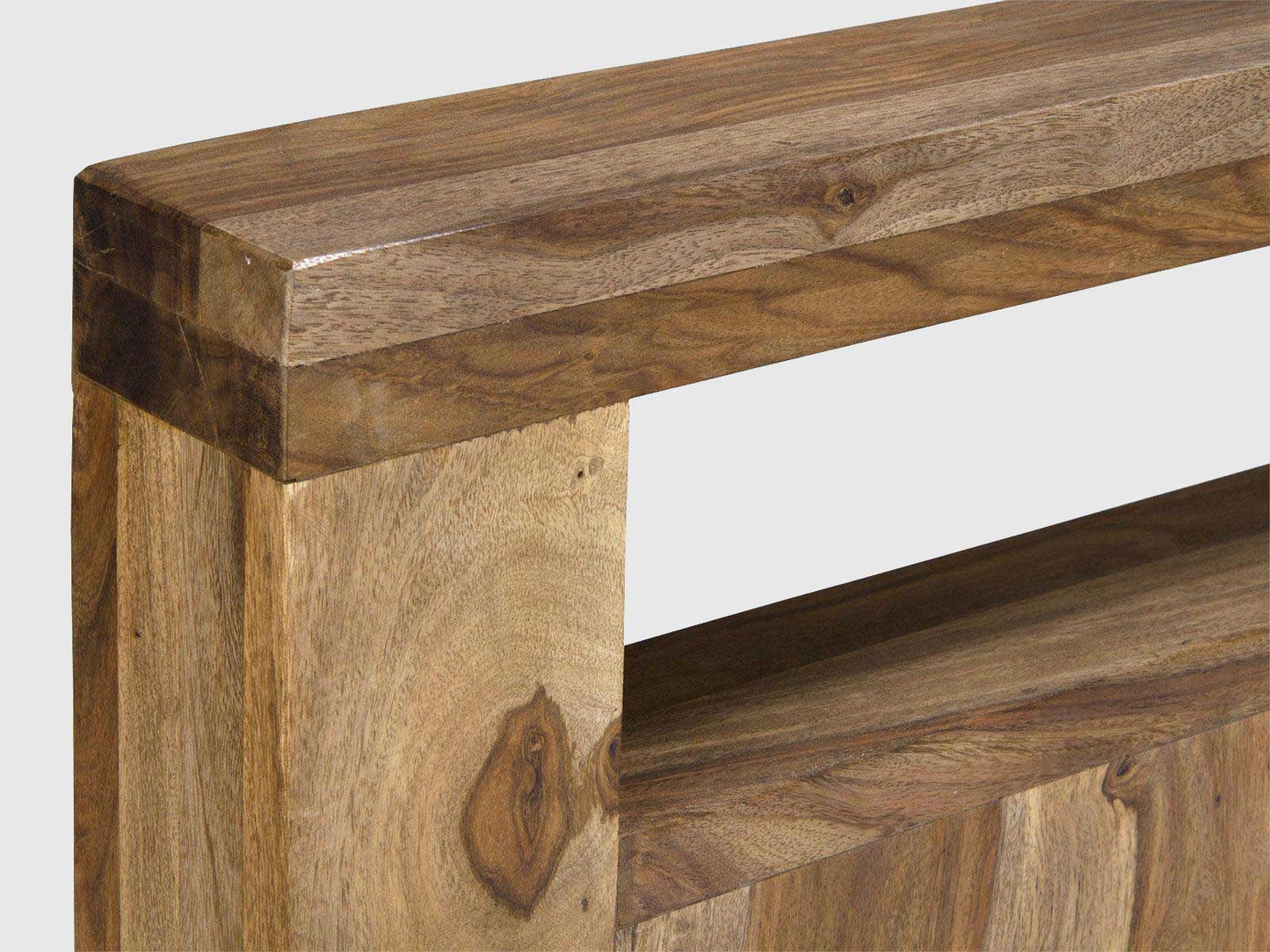 Dudi Furniture Vismit Modern Sheesham wood Storage King Size Bed